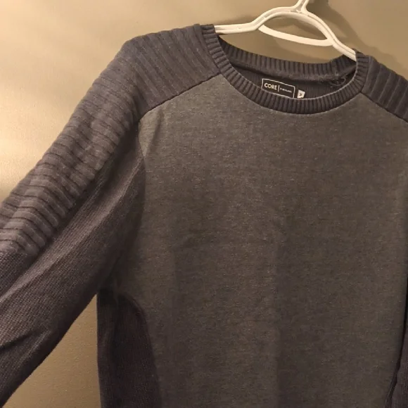 Jack & Jones CORE - Gray / Charcoal Zippered Crewneck Sweater Men's Medium - Picture 8 of 10